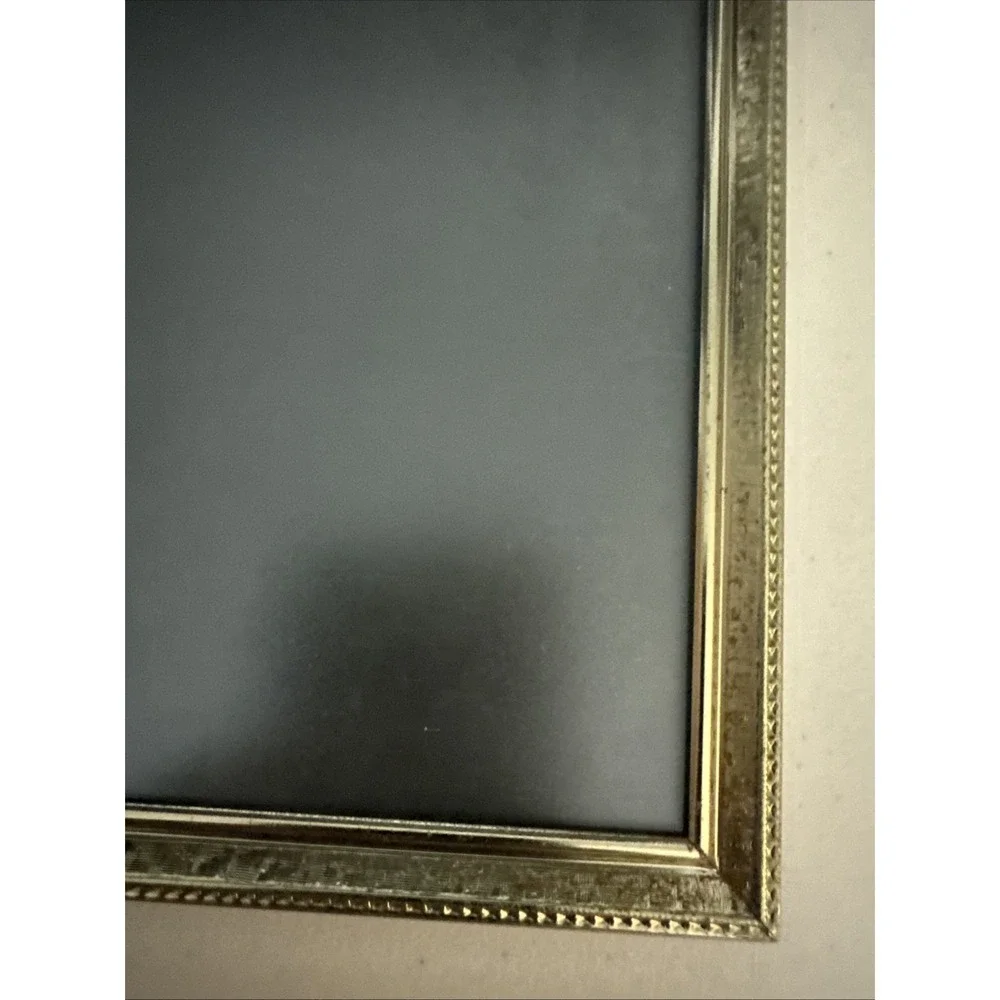 Vintage Gold Metal Double Picture Photo Frame Ornate 8x10 Red Felt Back Glass